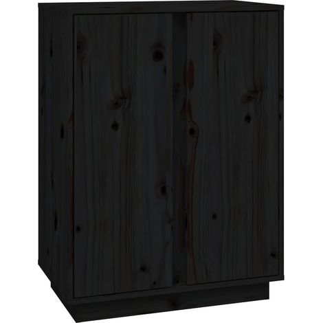 Credenza cassettiera cassettiera mobile contenitore organizer cucina soggiorno soggiorno 60 x 35 x 80 cm legno massello di pino nero 020036001