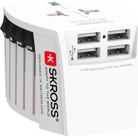 Skross 60604 Adaptador de viaje blanco internacional (1/3)