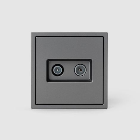 Toma Final TV + Satélite Luxe 990 Gris Antracita
