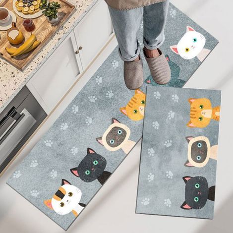 Tapis de cuisine - - Anti-fatigue - Imperméable - Doux - Entretien facile ENEVAOCT (1/4)