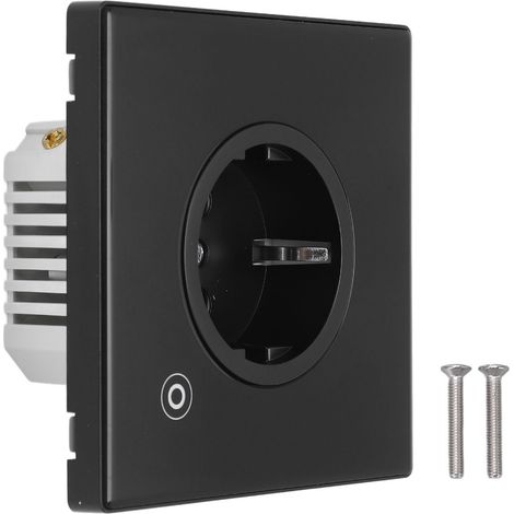 Prise Connectée Zigbee 16A 3000W, Minuterie Programmable, Compatible avec Assistant Vocal, Design Moderne Noir, Prise Européenne 95-245V (1/5)
