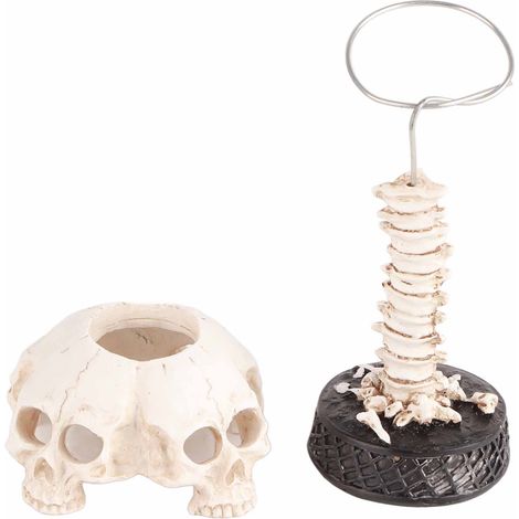 Squelette lampe de table Halloween, lampe de nuit squelette style industriel rétro horreur, décoration chambre à coucher