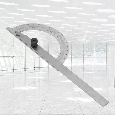 Rapporteur d'angle rotatif en acier au carbone chromé, règle de mesure 80120 mm (1/5)
