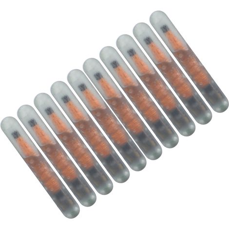 Lot de 10 micropuces de 1,25 mm pour animaux de compagnie, étiquettes en tube de verre, mini puces légères pour l'identification (1/5)