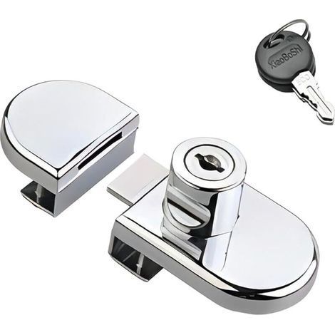 Glass Cabinet Lock Without Drilling, Glass Thickness 5-8mm, Showcase, Shopping Mall, Jewelry Door (1/5)