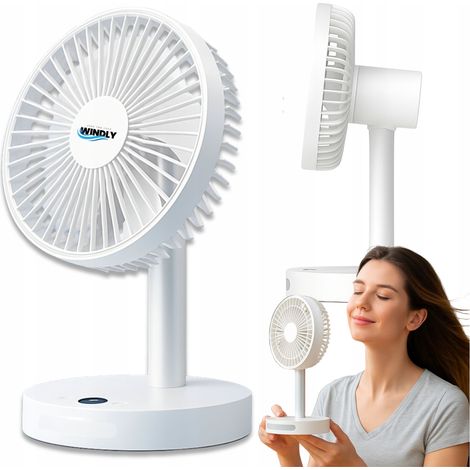 Stehventilator, verstellbar, leistungsstark, 3600 mAh