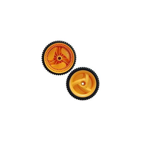 Pair of 195mm 53 Tooth Drive Wheels for Lawn Mower, Rubber, Improved Traction, Varied Terrain (1/5)