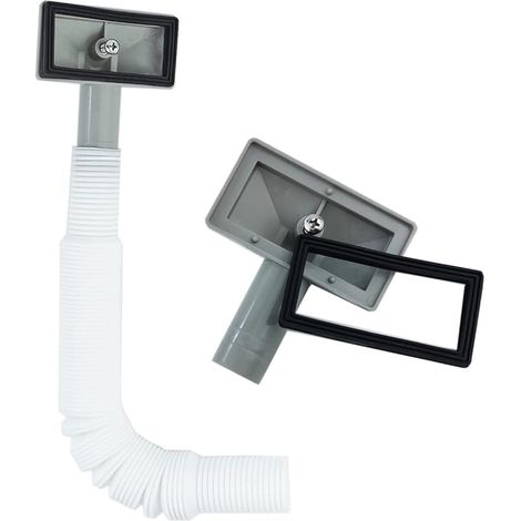 1 Pièce Tuyaux de Débordement, Tube de débordement pour évier extensible, Interface carrée (Taille: 75x40mm) Tube longueur 230-600mm, Diamètre 26mm (diamètre intérieur: 21mm) (1/5)