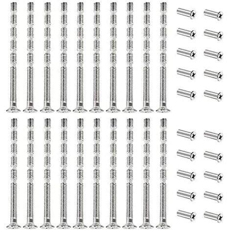 20Pcs Vis Connexion M4 avec Boulons - Kit de Fixation pour Poignées de Portes et Serrures (1/5)