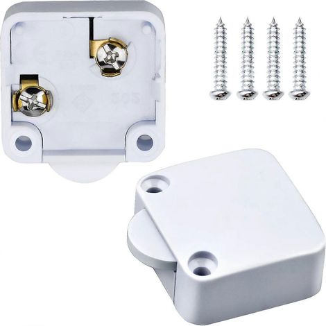 Interrupteur automatique pour porte de placard (2 pièces), blanc (1/4)