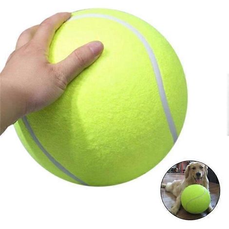 Balle de tennis type Susu & Wuwu, grande balle de tennis jaune, pour chiens, 9,5 pouces, balle jouet, convient aux chiens de petite, moyenne et grande taille. (1/5)