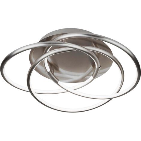 Lampada da soffitto a LED Luce in acciaio inox Argento satinato Dimmerabile Altezza regolabile Bianco (1/2)