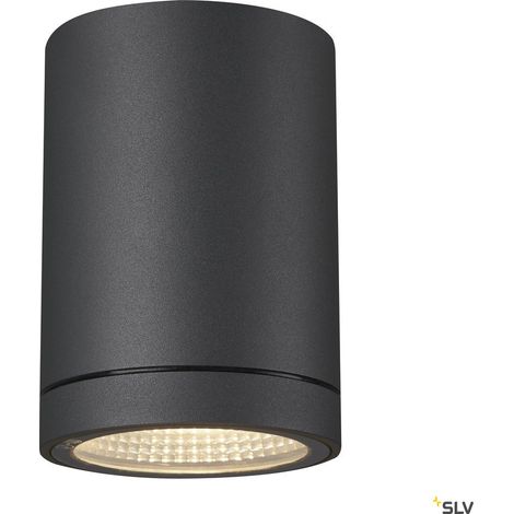 Plafonniers extérieurs LED ENOLA plafonnier extérieur rond S anthracite LED 9W 3000K/4000K IP65 - SLV 1003426 (1/5)