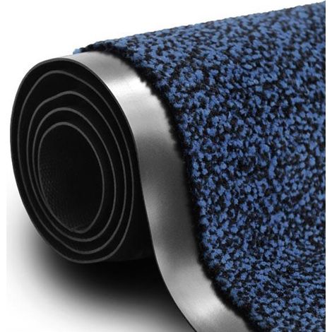 Tapis de Porte Paillasson d'entrée SKY Performa, Bleu, 90 x 120 cm