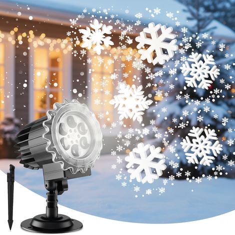 Projecteur Neige LED - 9 W - Effet Flocon - IP65 - Extérieur Intérieur - Température -20 °C à 50 °C - 1 Pièce (1/5)