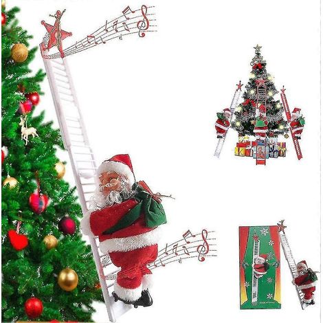 Échelle électrique d'escalade avec corde, Père Noël, figurine de Noël (1/5)