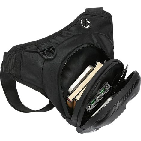 Multifunktionale Motorrad-Beintasche – Verstellbare Tasche mit 2 Fächern (1/5)