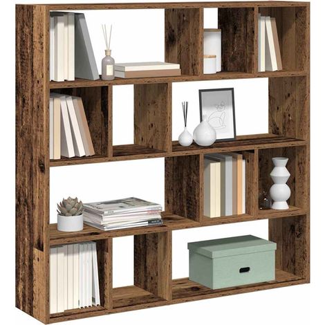 Bücherregal/Raumteiler Altholz-Optik 105x24x102 cm