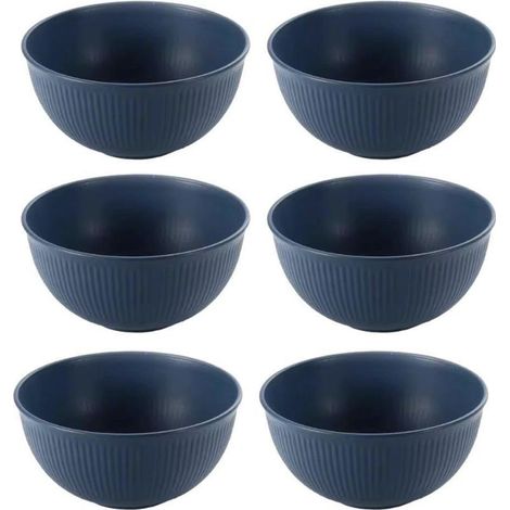 Ensemble de 6 bols à soupe en paille de blé de 770 ml (26 oz) - Vaisselle de cuisine pour la maison (1/5)