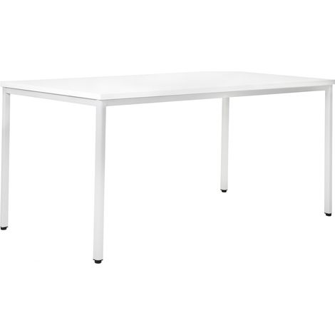 STIER Allzwecktisch 800 x 800 x 720 mm in lichtgrau mit weißer Tischplatte, sehr robust und vielseitig einsetzbar, ideal für Büro- und Geschäftsausstattung, Office Desk in unterschiedlichen Größen (1/5)