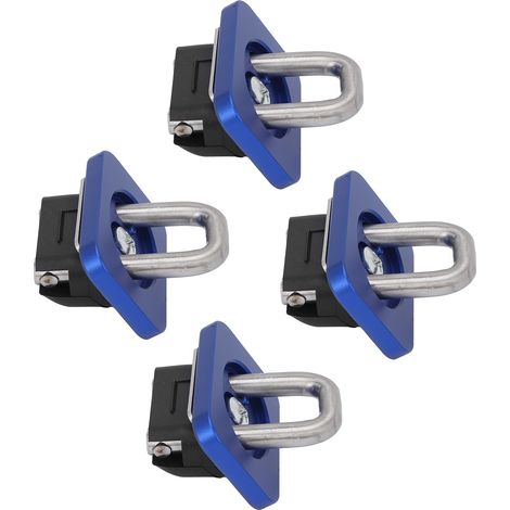 4 Montagehalterungen für Ladeflächenreling, 454 kg, Edelstahl, kompatibel mit Chevy Silverado (2007–2021), blau (1/5)