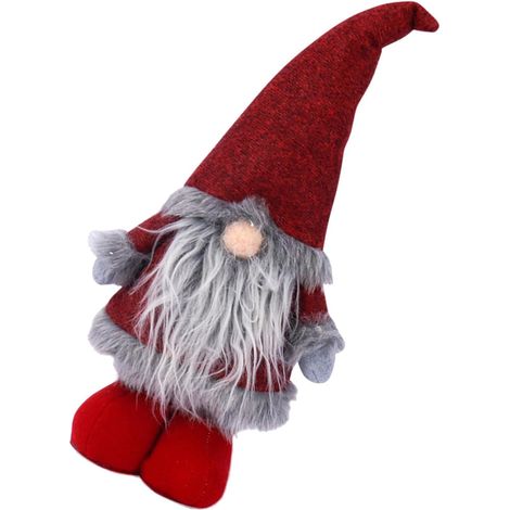 Statue de Père Noël nain en feutre fabriquée à la main, 160 g, centres de table pour fêtes et rassemblements, décoration de nains de Noël (1/5)