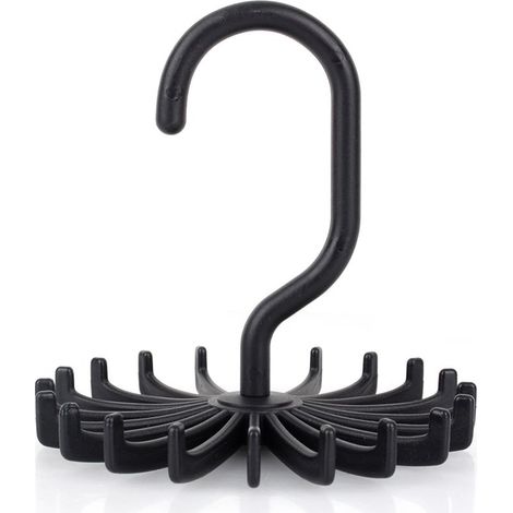 Verstellbarer, drehbarer Krawattenhalter mit 20 Haken, Halterung für Gürtel und Schals, Organizer (1/4)