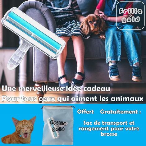 Rouleau Brosse Anti Poils Chien Chat Animal DE Compagnie Accessoire NETTOYANT Vetement RAMASSE Pratique ET Efficace Facile A Nettoyer Offert (1/5)