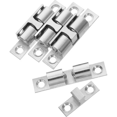 Lot de 4 loquets porte à bille en cuivre avec double verrou rouleau (1/5)