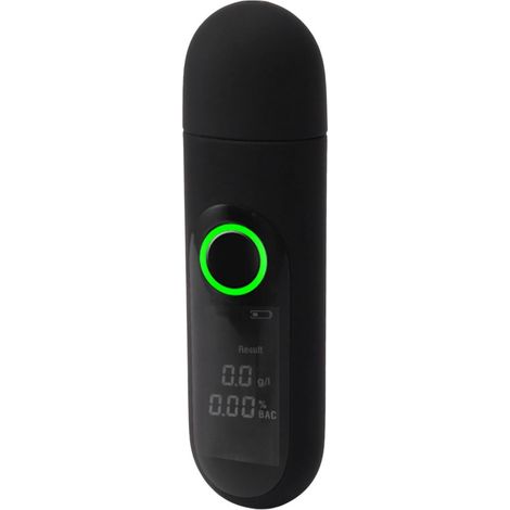 Tester alcolico digitale ad alta precisione con display HD, tester del respiro portatile ricaricabile tramite USB, nero per uso domestico (1/4)