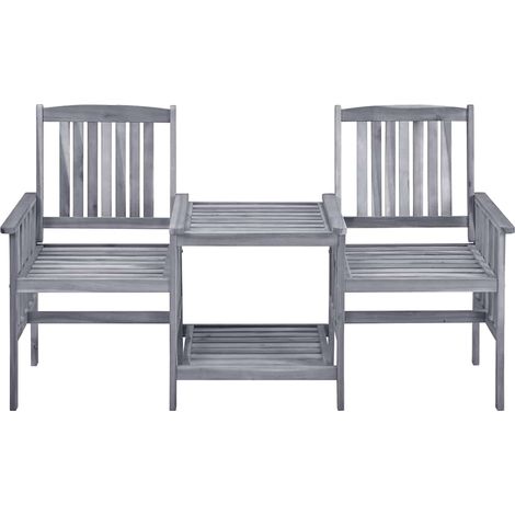 Maison Exclusive - Gartenstühle mit Teetisch 159x61x92 cm Massivh