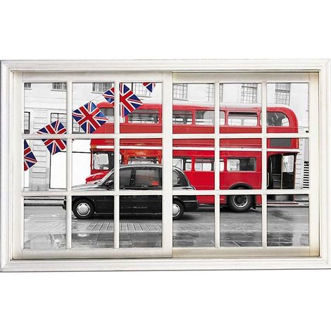 Sticker Mural Bus Anglais