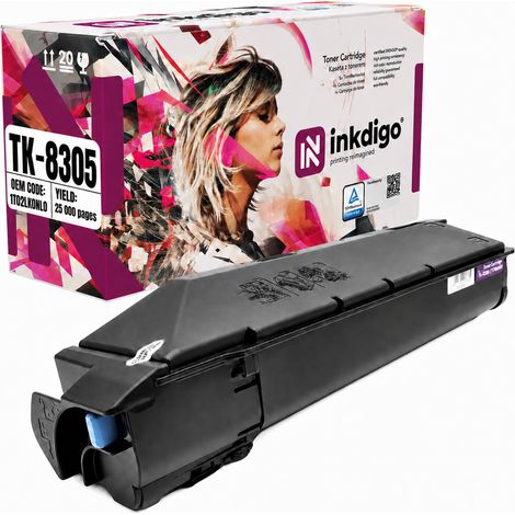 Toner Inkdigo TK8305K compatibile con Kyocera TASKalfa3050ci TASKalfa3550ci, certificato TÜV. (1/5)