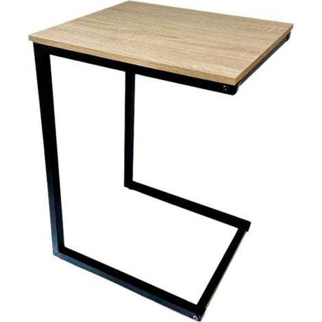 Mesas Auxiliares - Soporte Auxiliar Sofa Borg 30 x 60 cm - Negro