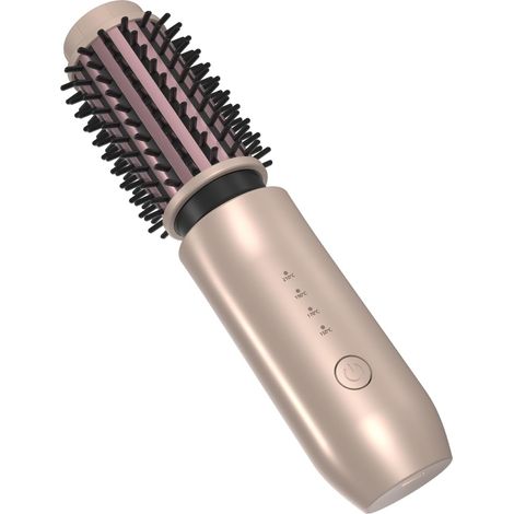 Brosse Chauffante Sans Fil 3 en 1, Brosse Thermique Portable, Brosse Cheveux Bouclés avec 4 Températures, Boucleur a Cheveux pour Créer des Boucles Naturelles, Dorés