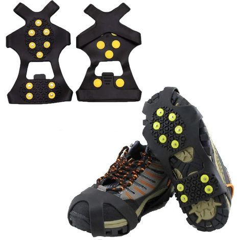 Anti-slip crampons, anti-skid crampons, unisex outdoor hiking shoe covers, small crampons (12.5 mm) size S