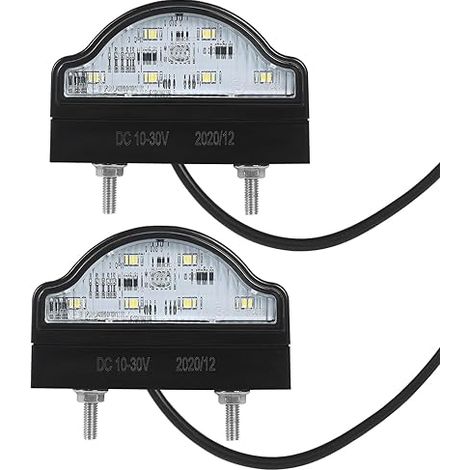 feux de plaque d'immatriculation LED 1224 V étanches, pour voiture, remorque, camion, bateau (1/5)