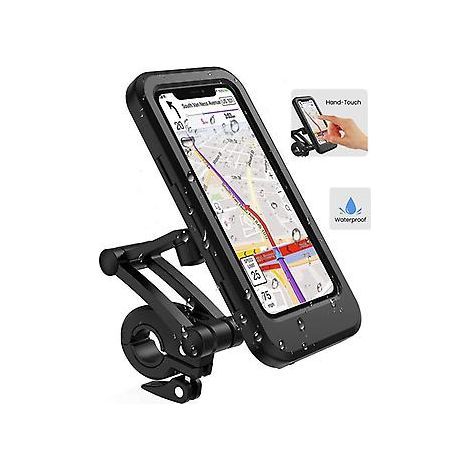 Handyhalterung fürs Fahrrad – Handyhalterung fürs Fahrrad – TPU – Schwarz – 193 x 99 x 25 mm – 360° drehbar – Touchscreen – höhenverstellbar – Universal (1/5)