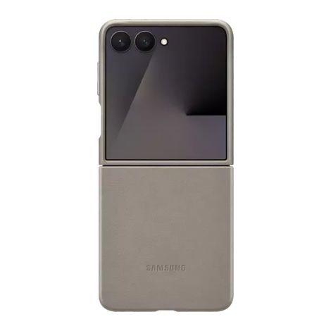 FUNDA CUERO MARRON GALAXY Z FLIP7