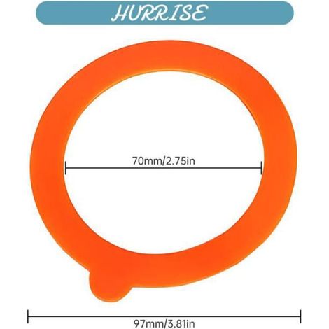 Joint D'Etanchéite En Silicone - Diametre Exterieur 97 Mm - Diametre Interieur 70 Mm - Epaisseur 2 Mm - Pour Bocaux En Verre - 1 Piece (1/5)