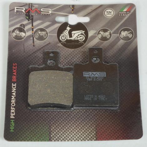 Plaquette de frein RMS pour Scooter Malaguti 125 F18 2000 à 2002 (1/2)