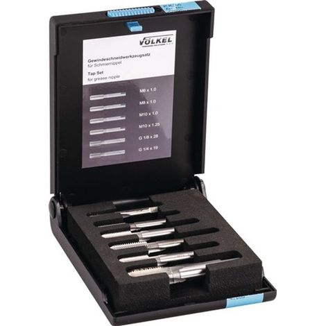 VÖLKEL Gewindeschneidzeugsatz M6-M10/G1/4-G1/8 Zoll HSS-G 6-tlg.VÖLKEL (1/4)