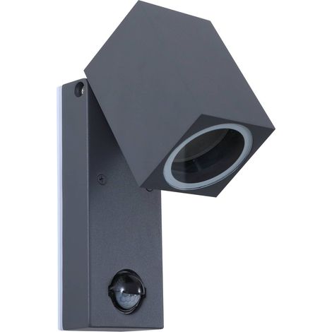 Lindby Lámpara de pared exterior 'Othil' en Gris Aluminio