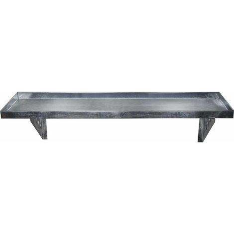 Gardiun – Tablette murale en acier 20x80 cm – Charge maximale 20 kg – Installation facile pour abris et espaces confinés