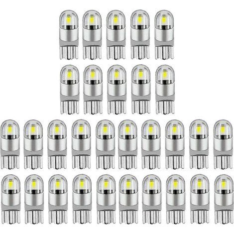 30 Stück 6000K Canbus T10 168 194 W5W Innenraum-Kennzeichen-Seitenmarkierungsleuchten LED Weiß