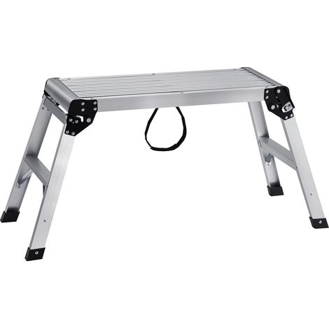 Plateforme de Travail 150 kg Établi Pliant 76x30x50,8 cm Marchepied en Aluminium Pieds Antidérapants Table de Travail Bricolage de Cloisons Sèches pour Lavage de Véhicules Peinture Décoration (1/5)