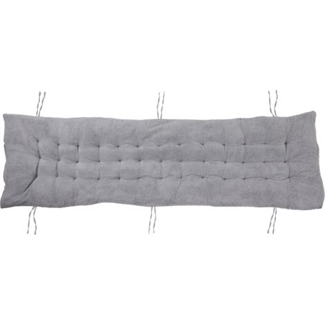 Winter Grey Plush Lambskin Double-sided Lounge Chair Cushion 170cm (W) x 48cm (D) (1/5)
