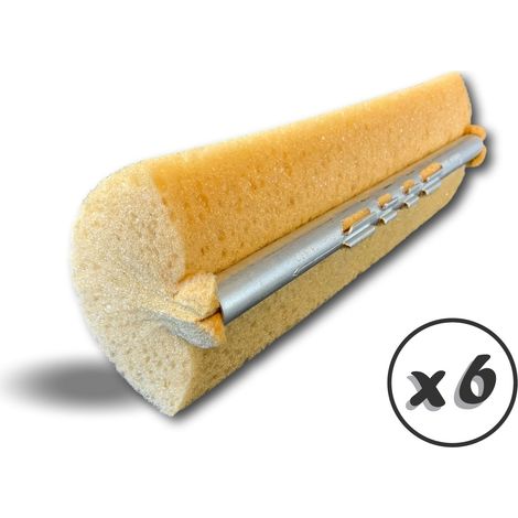 Lave vitre articulé Nettoyage vitres véranda baie vitrée Manche téléscopique - Quantité x 6 - Recharge pour lave-vitre