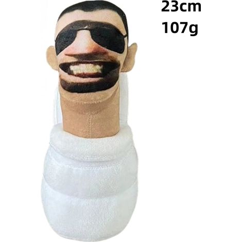 Peluche Skibidi Toilet 23 cm, Figurine Animale en Peluche pour WC, Jouet Câlin Original pour Adultes et Fans, Coussin Décoratif d'Animaux, Cadeau d'Anniversaire et Collection pour Passionnés (1/2)