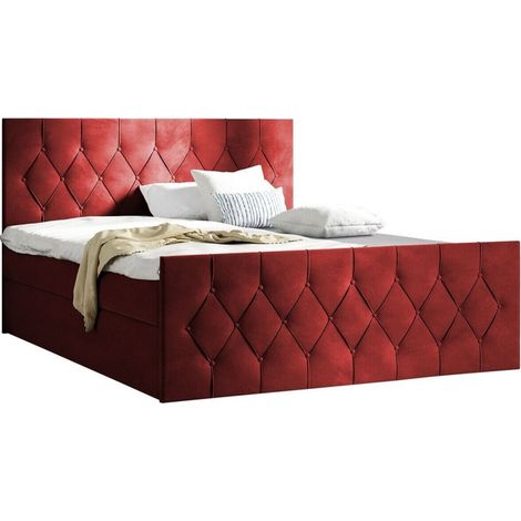 Lit boxspring Hortulus II, Mikrofaza 34, Unique, Continental, 120x200, Tissu, Disponible, 127x216x103cm (1/5)
